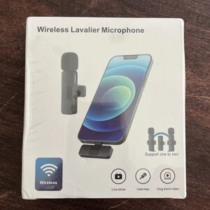 Lavalier Microphone Wireless Audio Video Recording Mini Mic For iPhone Android